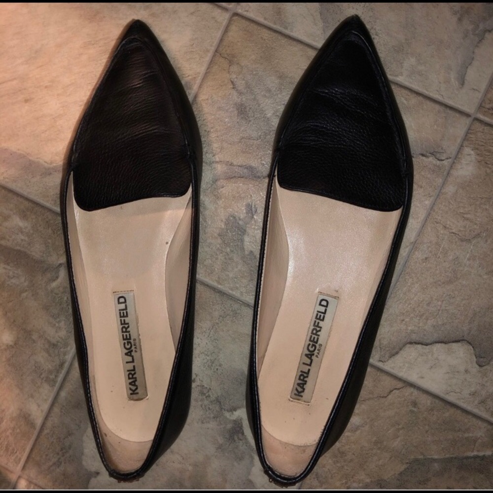 Karl Lagerfeld pointy flats